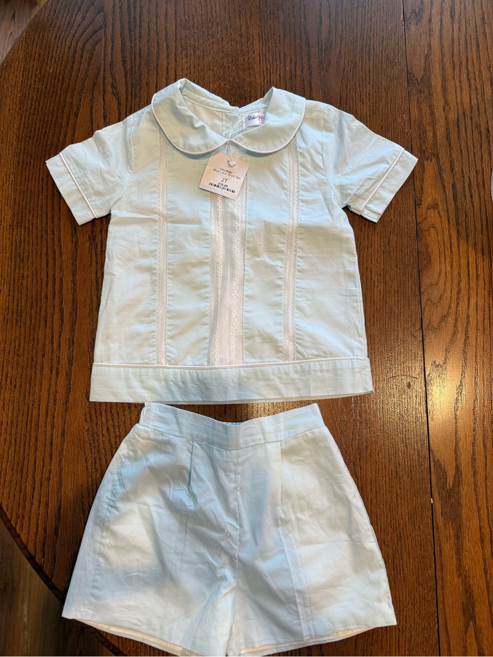 Lulu Bebe NWT blue lace short set